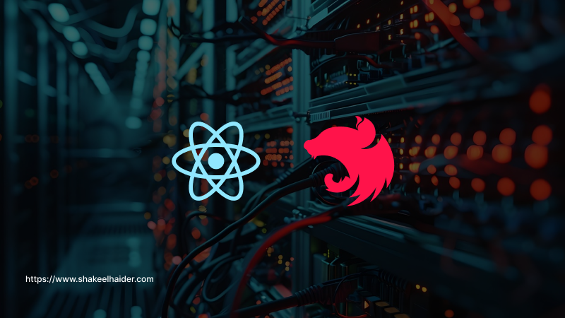 React and NestJS logos